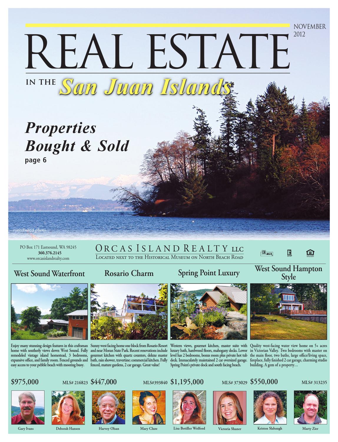 Real Estate in the San Juan Islands November Real Estate Guide by