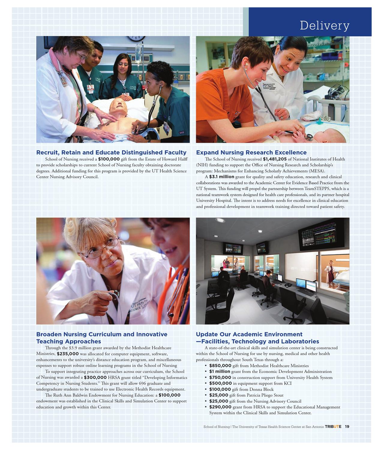 Tribute/School of Nursing 2012 by UT Health San Antonio Issuu