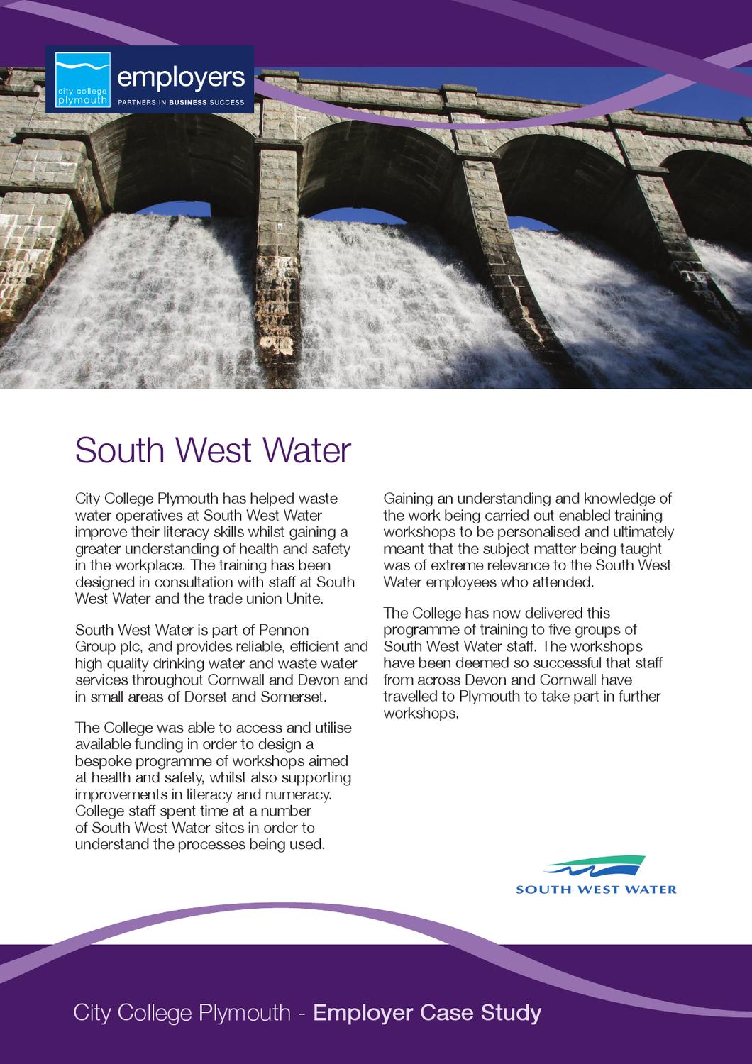 South West Water Case Study by City College Plymouth Issuu