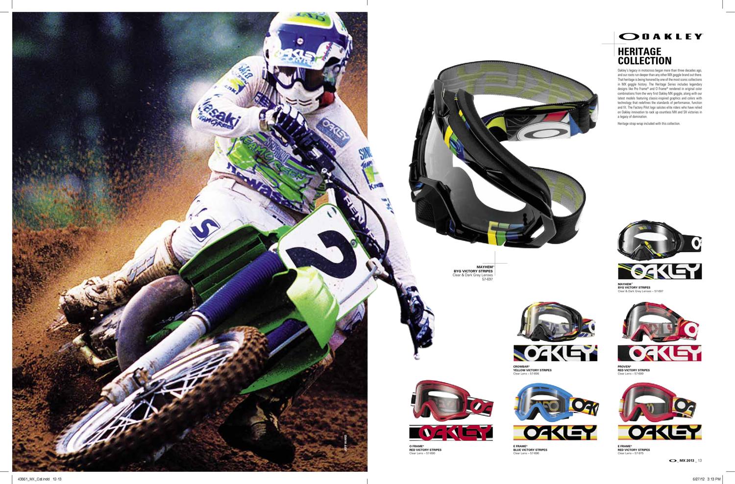 2013 Oakley MX Goggle Catalog by Monza Imports Issuu