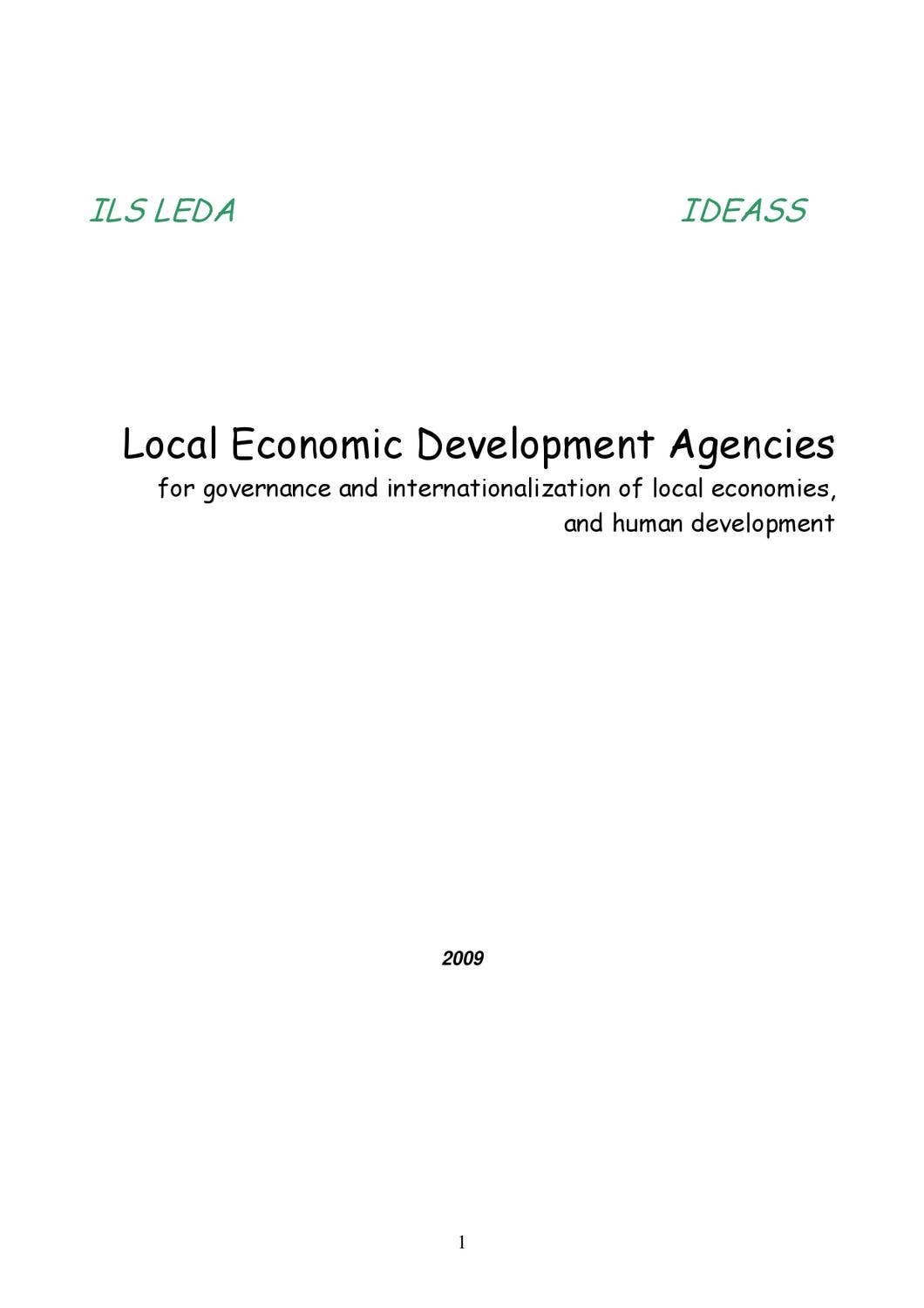 Local Economic Development Cover Local Economic Development Agencies by UNDP ART Initiative - Issuu