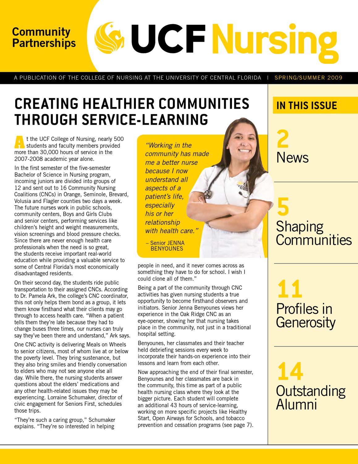 2009 UCF NURSING MAGAZINE, vol. 5 by UCF College of Nursing Issuu