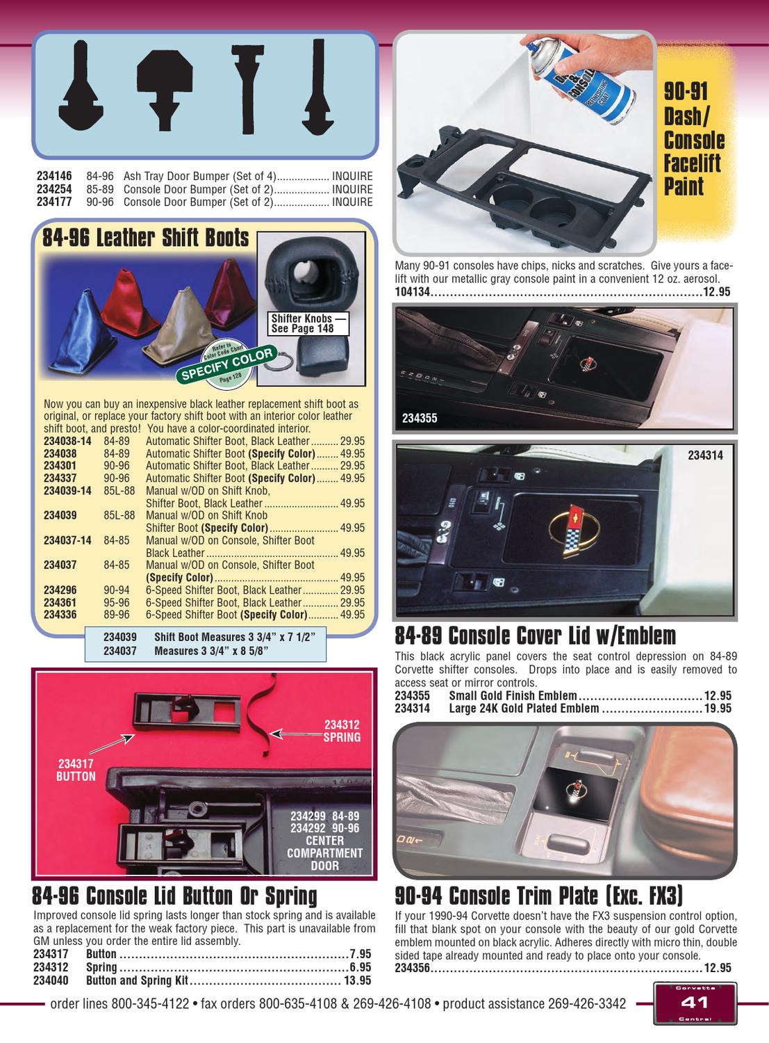 Corvette Central C4 (8496) Corvette Parts Catalog by Corvette Central