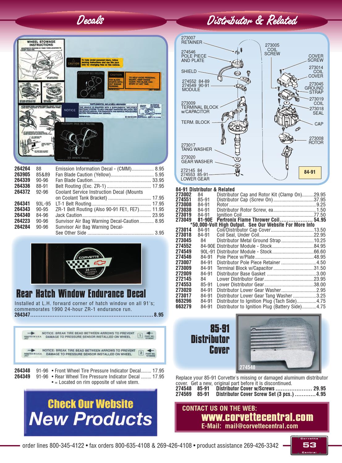 Corvette Central C4 (8496) Corvette Parts Catalog by Corvette Central