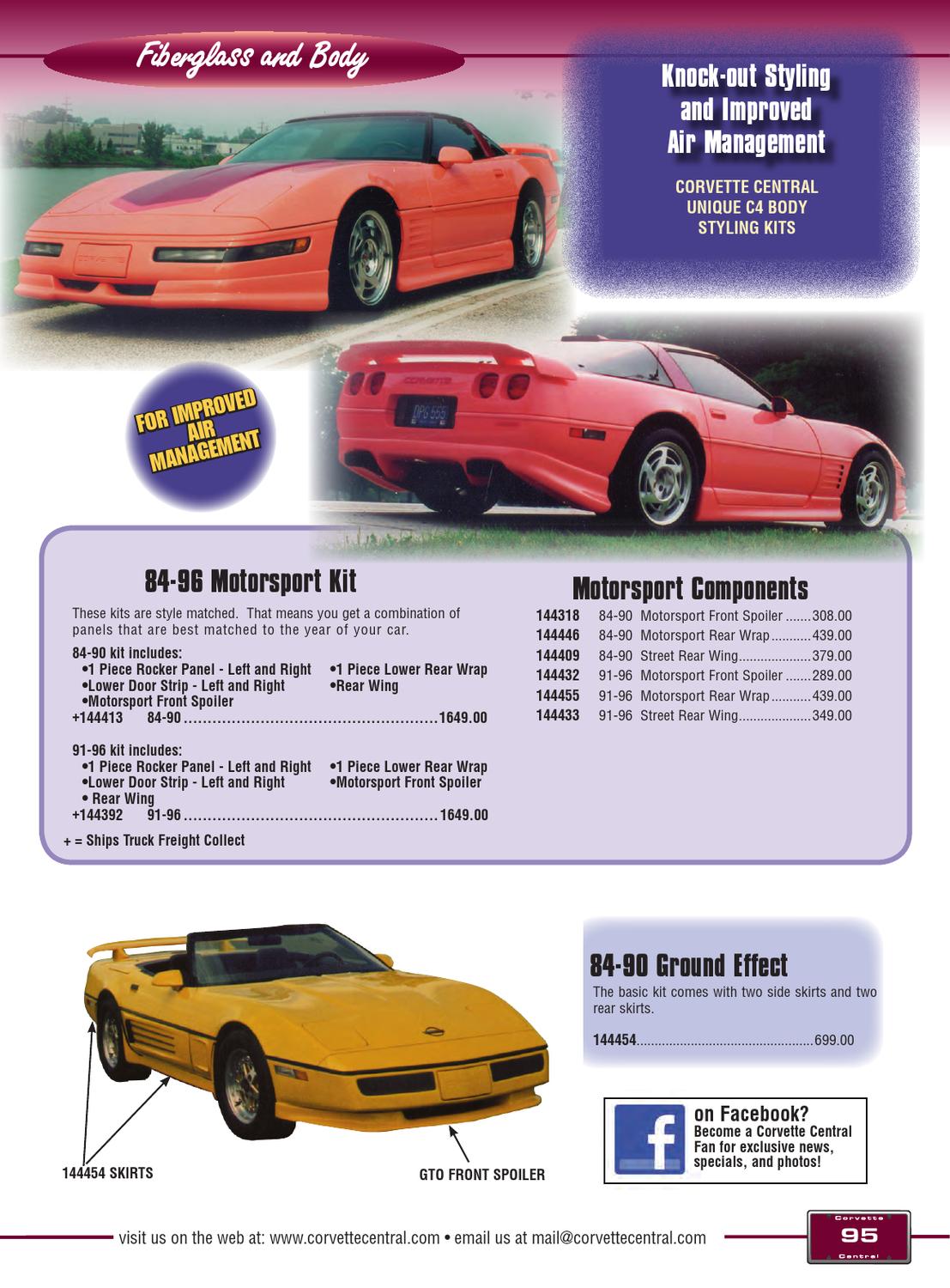 Corvette Central C4 (8496) Corvette Parts Catalog by Corvette Central