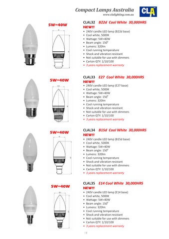 CLA LED 灯饰目录 2012 第 17 页