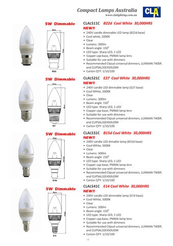 CLA LED 灯饰目录 2012 第 19 页