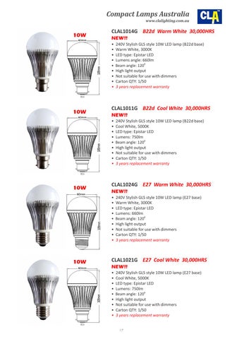 CLA LED 灯饰目录 2012 第 21 页