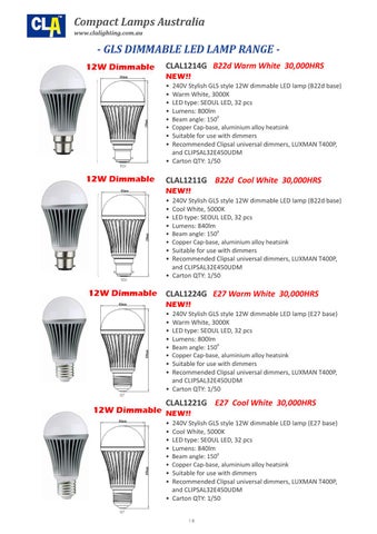CLA LED 灯饰目录 2012 第 22 页