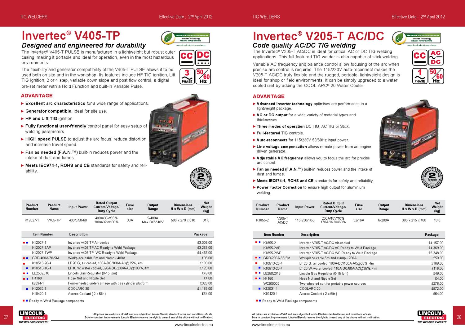 Lincoln Electric UK Product Catalogue 2012 by Rapid Welding Issuu