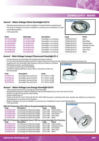 R&M Electrical Group Ltd R&M 灯饰 Fittings 目录 第 16 页