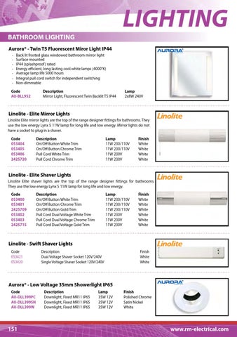 R&M Electrical Group Ltd R&M 灯饰 Fittings 目录 第 3 页