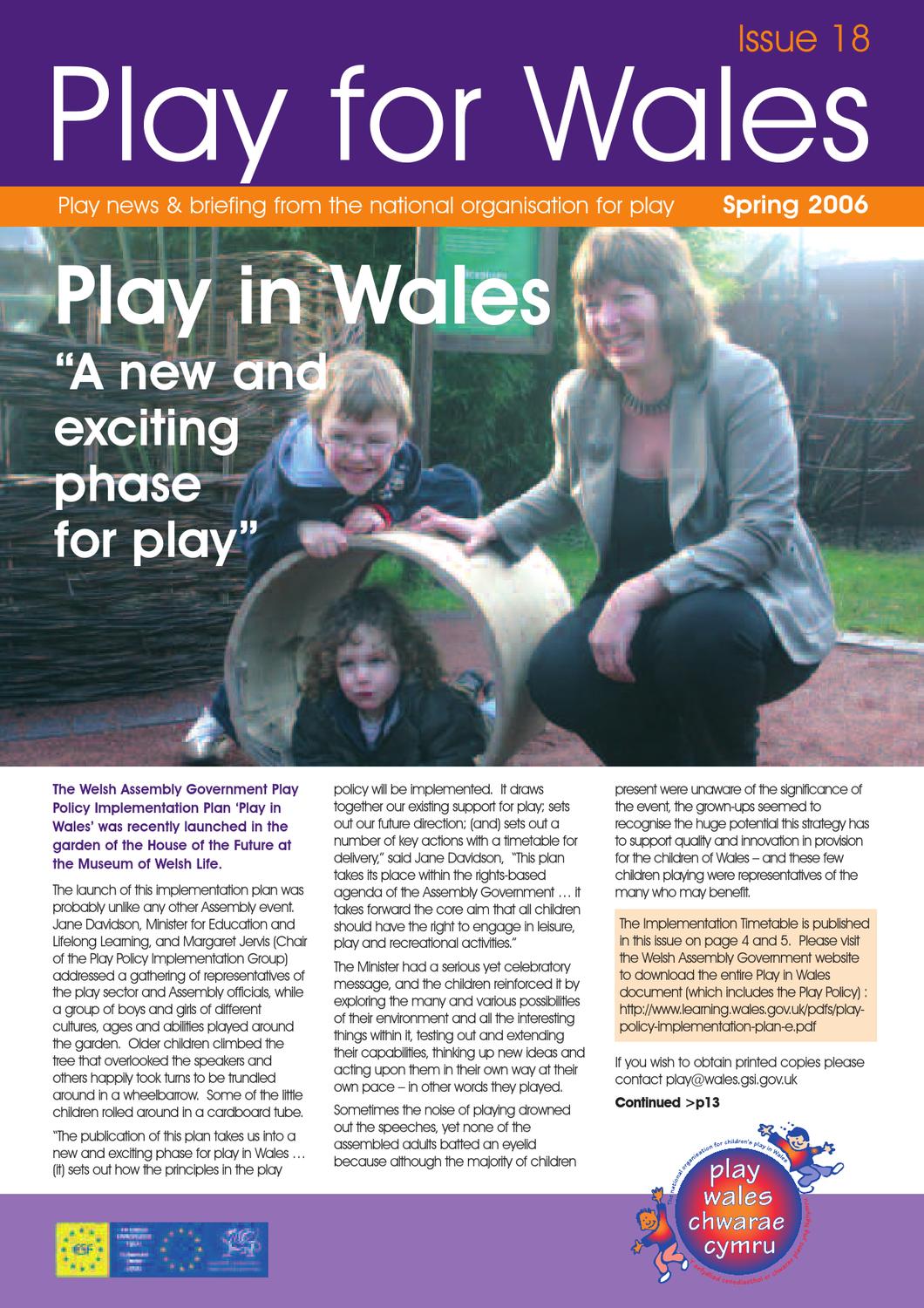 Play for Wales issue 18 by Play Wales Issuu