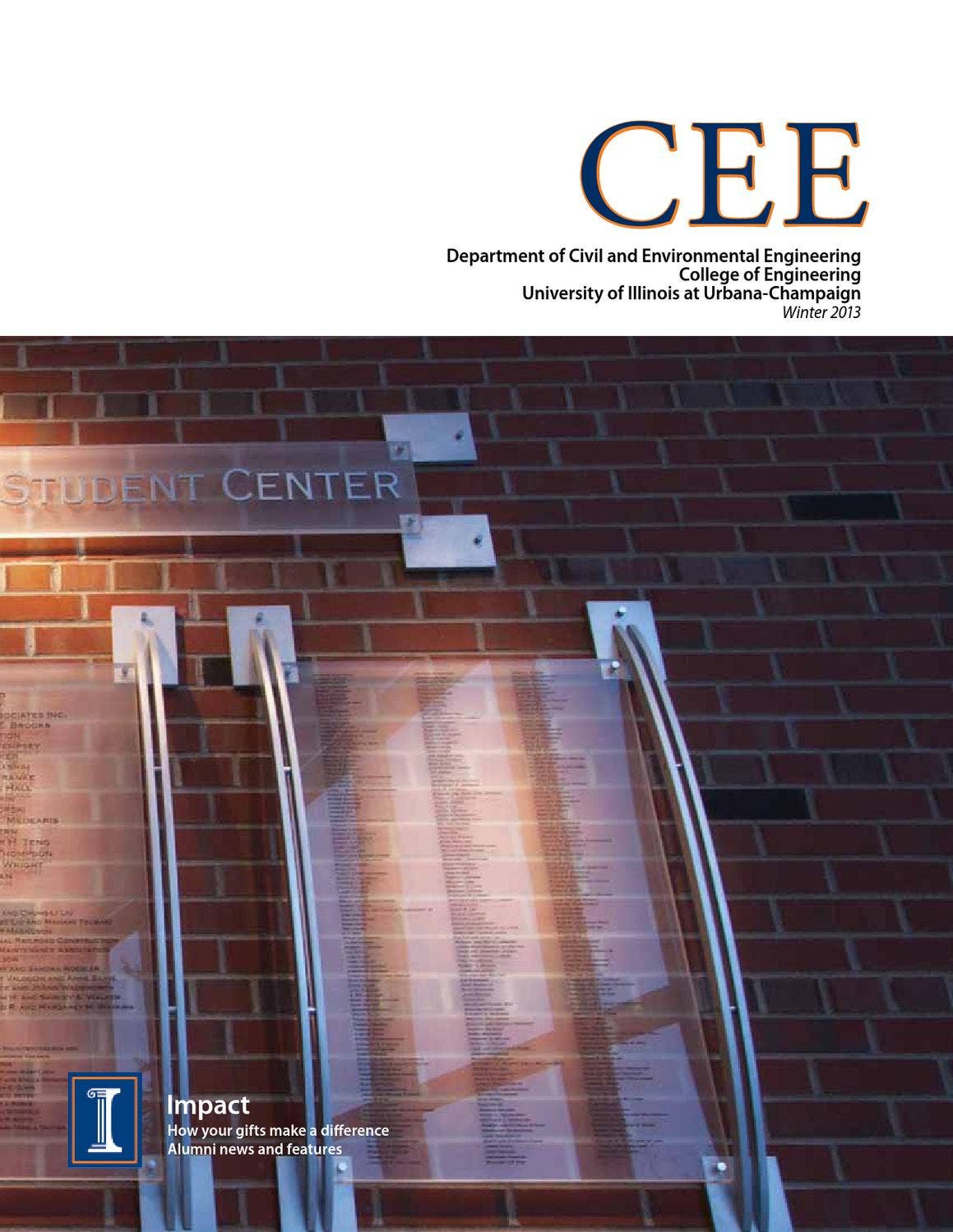 CEE Magazine Winter 2013 by Department of Civil and Environmental ...
