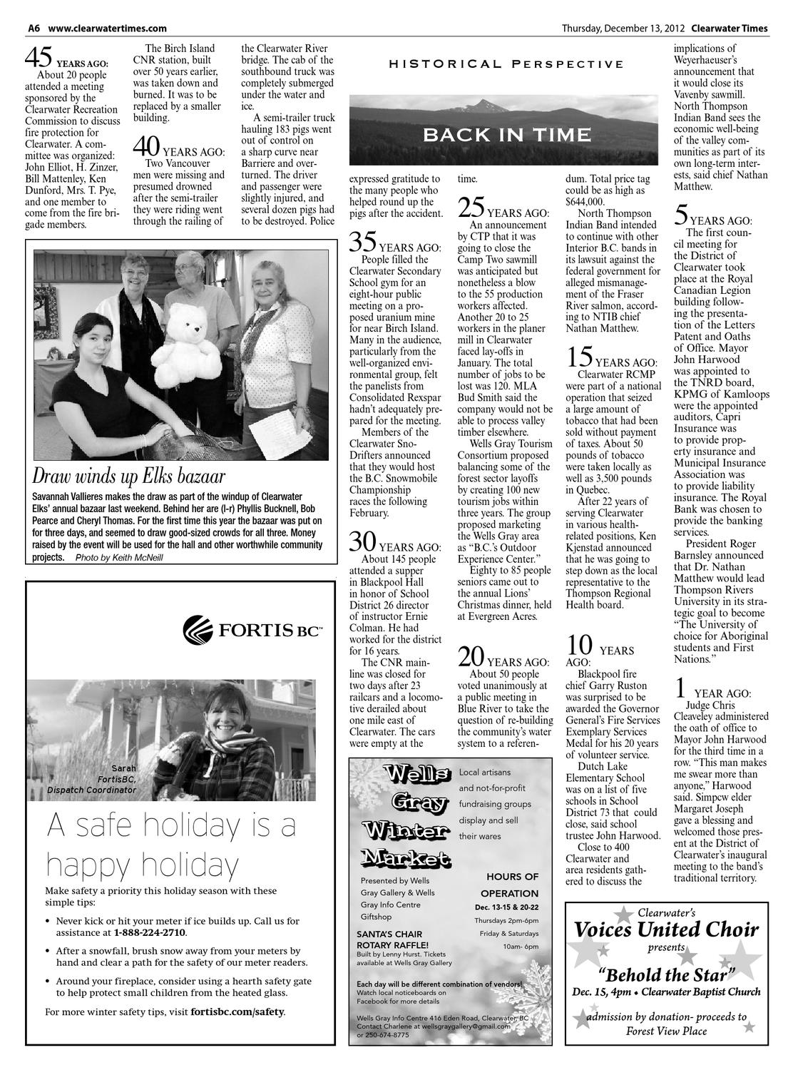 Clearwater Times, December 13, 2012 by Black Press Media Group Issuu