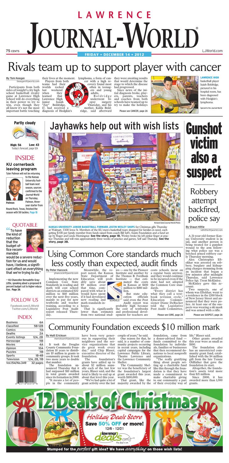 Lawrence Journal World 12 14 12 By Lawrence Journal World Issuu