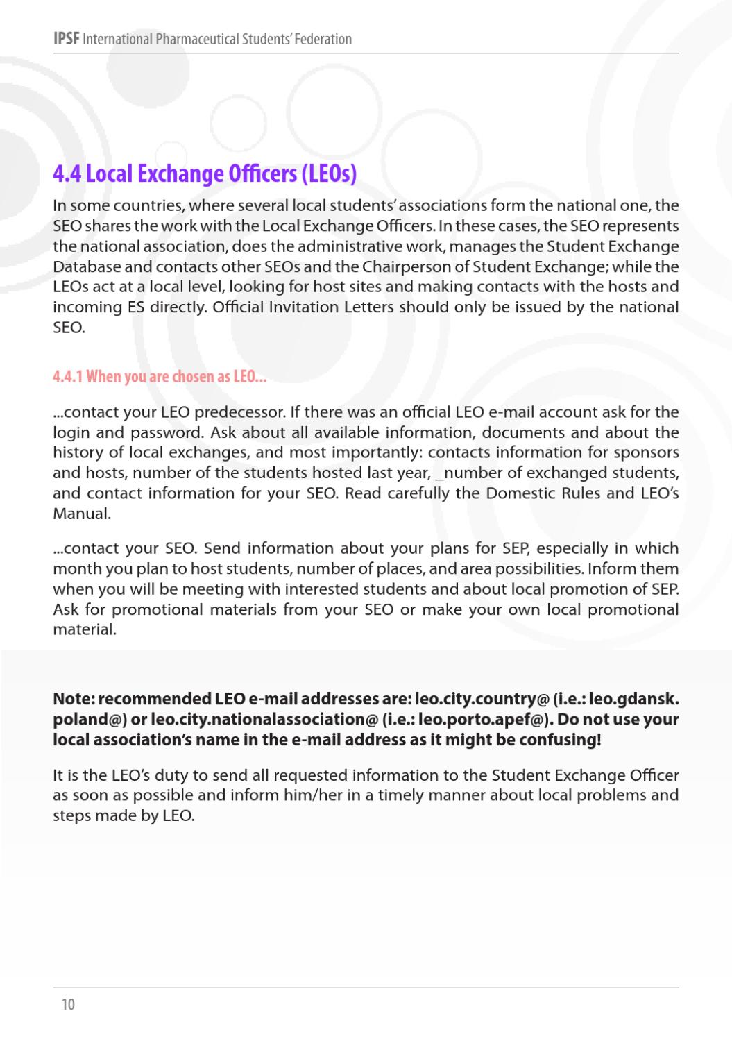 LEO Training Manual 2012-13