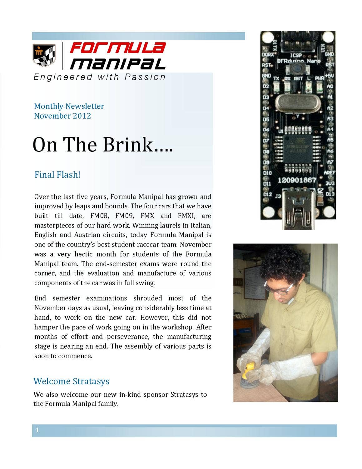 Formula Monthly- November 2012 by Formula Manipal - Issuu