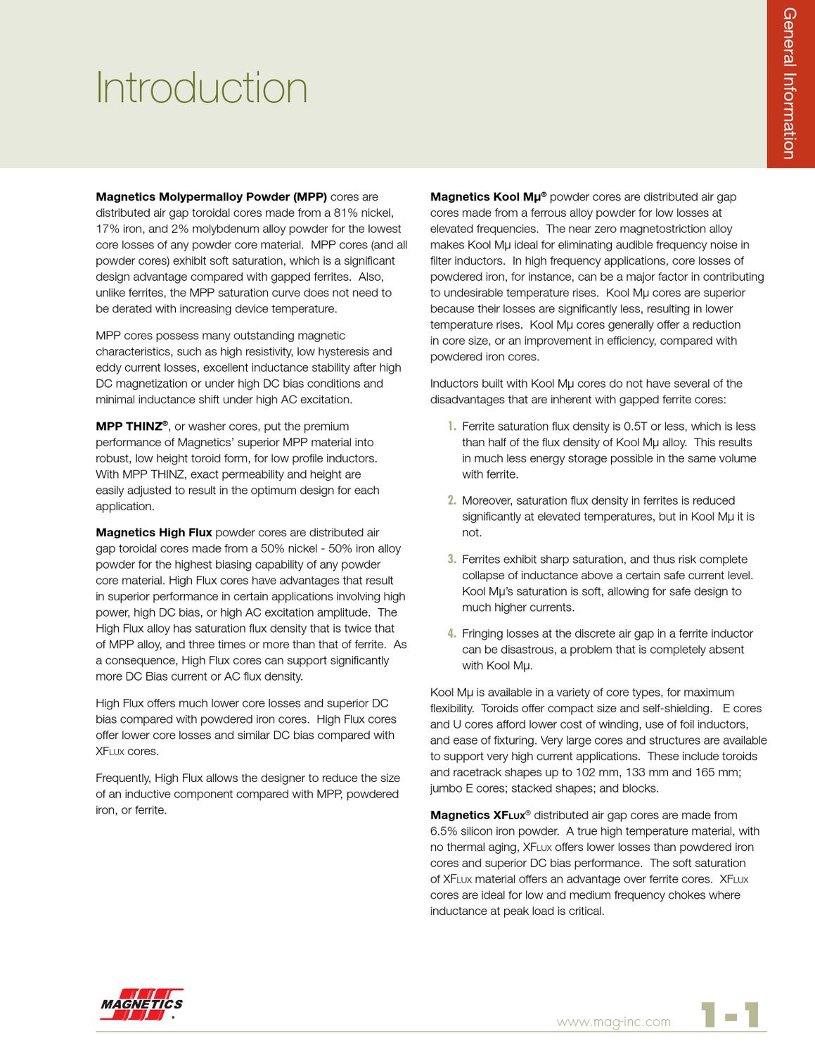 2011 Powder Core Catalog by Issuu