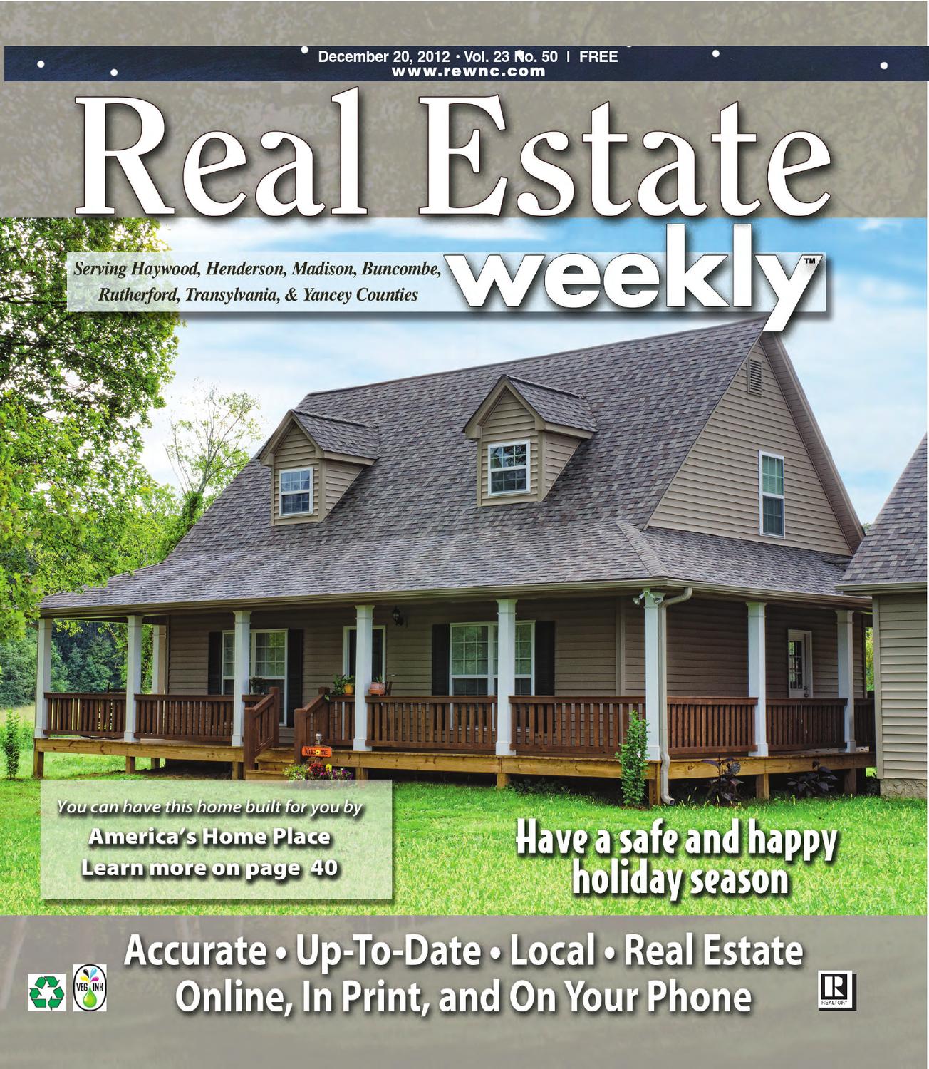 The Real Estate Weekly Vol. 23 Issue 50 by WNC Homes & Real Estate Issuu