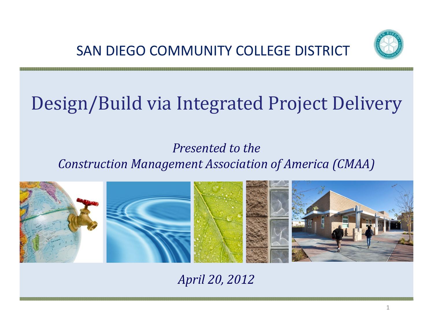San Diego Community College District Design Build via Integrated