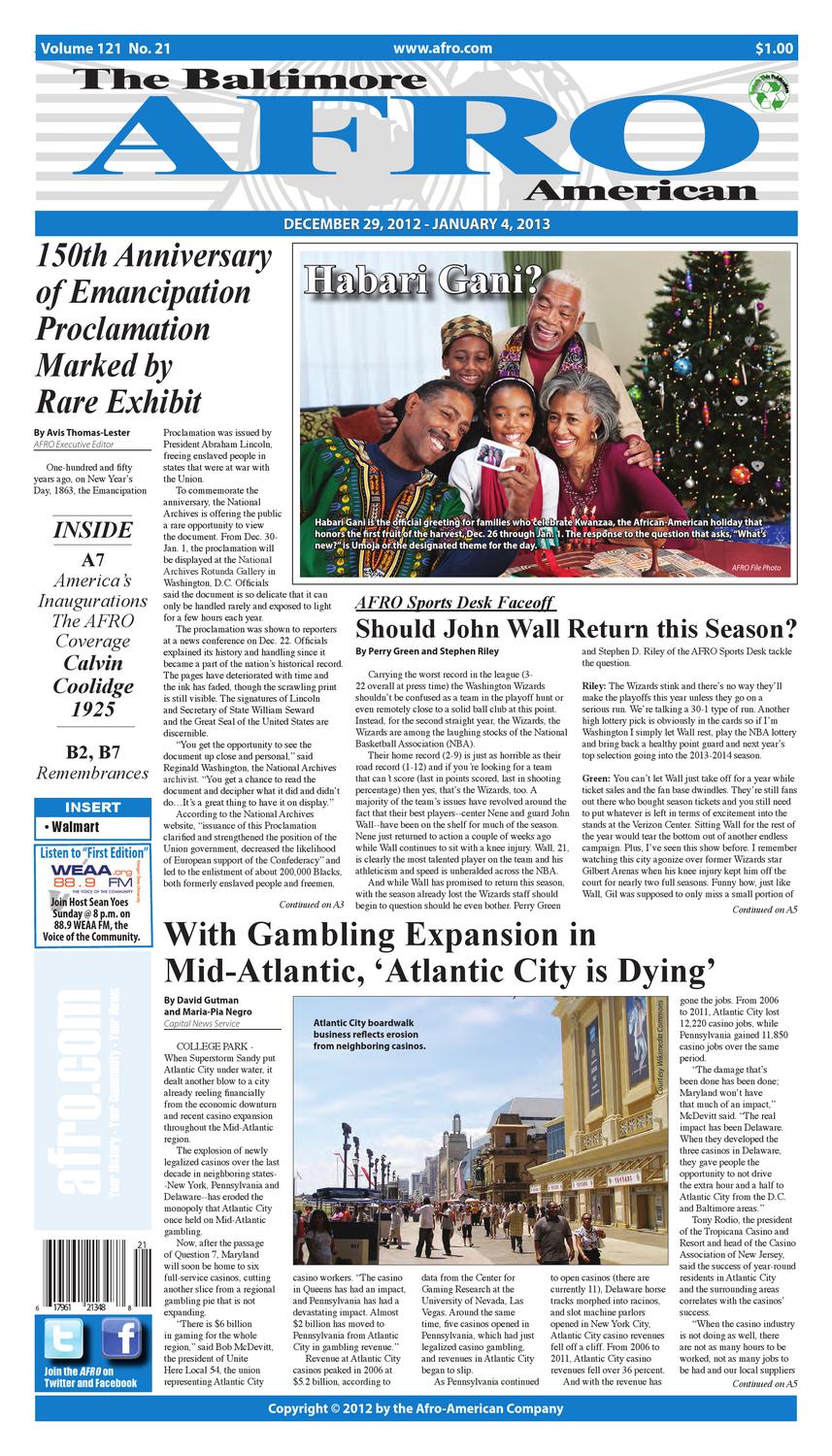 Baltimore AFROAmerican Newspaper 12292012 by The AFRO American Issuu