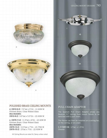 Pinhook Branding LLC 灯饰目录 · Quorum 灯饰 册 2013 吸顶灯 Mounts 第 21 页