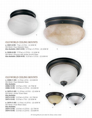 Pinhook Branding LLC 灯饰目录 · Quorum 灯饰 册 2013 吸顶灯 Mounts 第 4 页