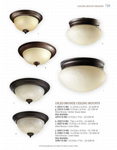 Pinhook Branding LLC 灯饰目录 · Quorum 灯饰 册 2013 吸顶灯 Mounts 第 7 页