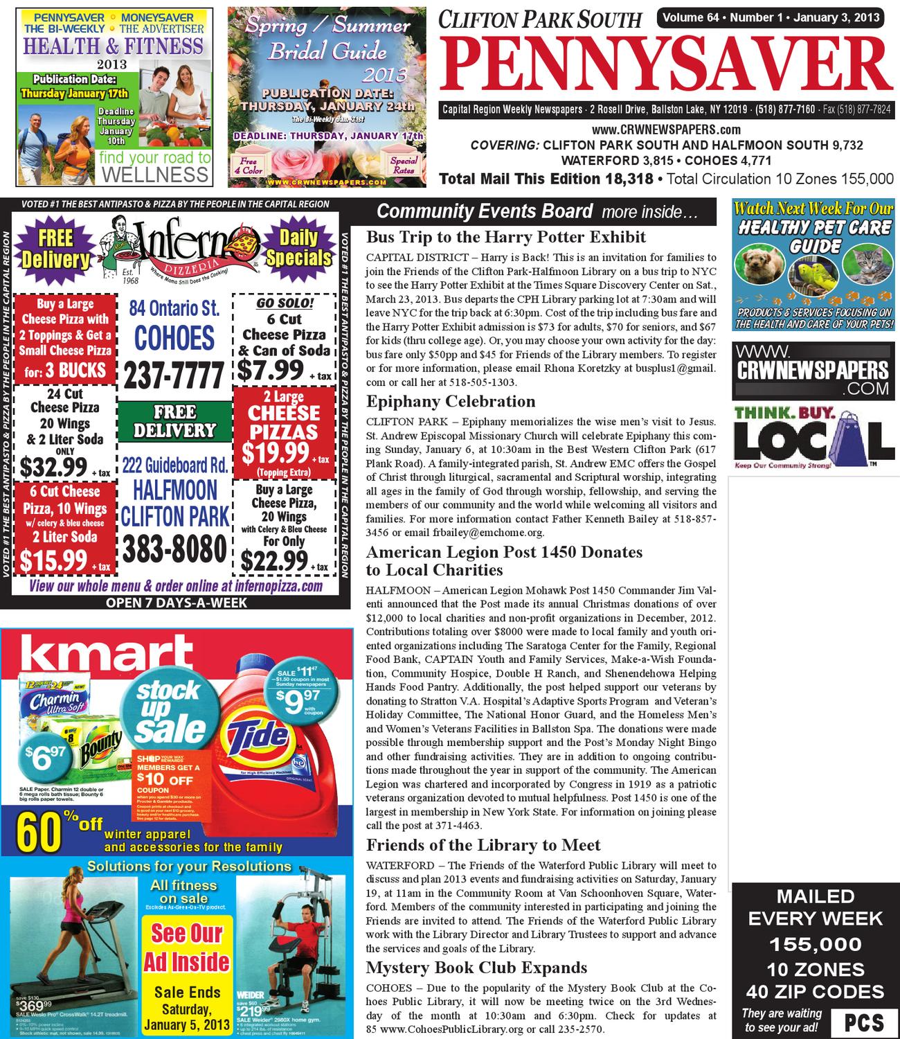 Clifton Park South Pennysaver 010313 by Capital Region Weekly Newspapers Issuu