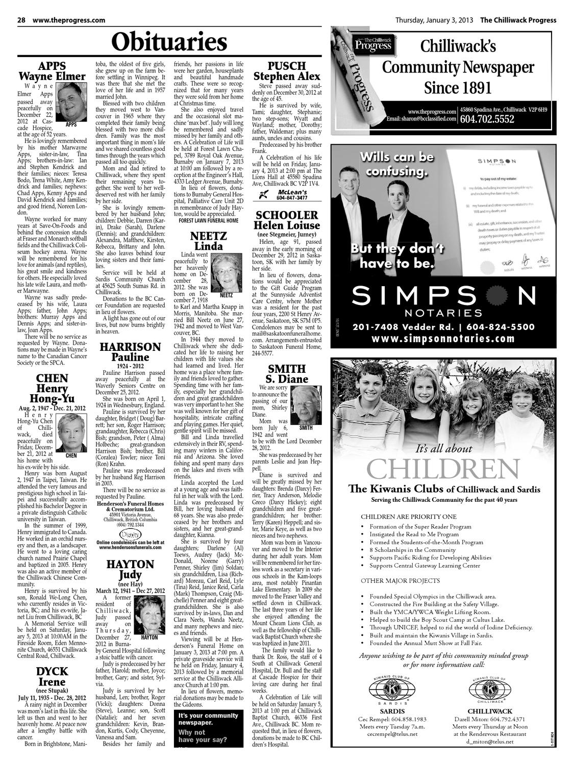 Chilliwack Progress, January 03, 2013 by Black Press Media Group Issuu