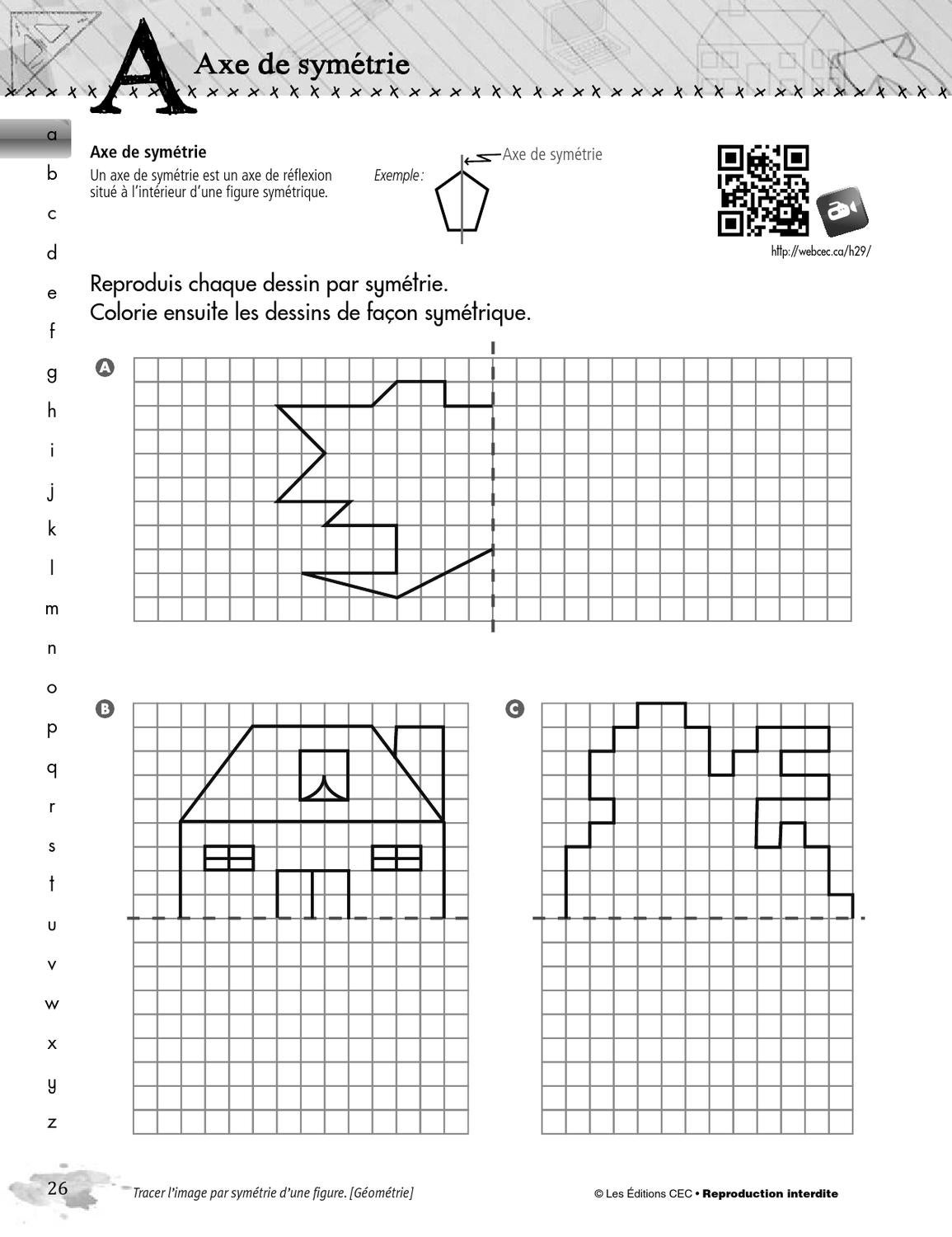 Exercice De Symétrie Cm2 à Imprimer Gratuit