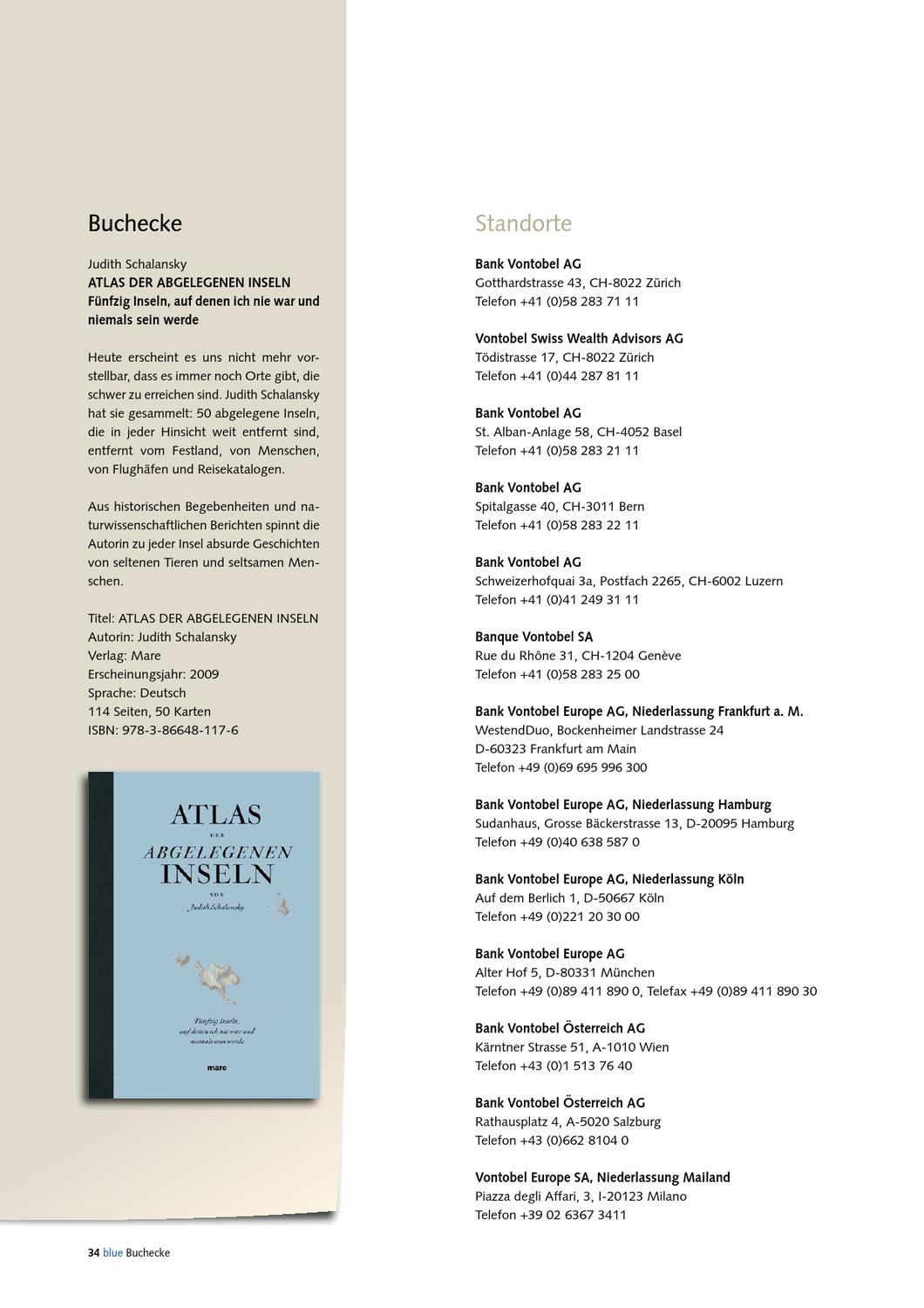 Blue Inseln By Bank Vontobel Ag Issuu