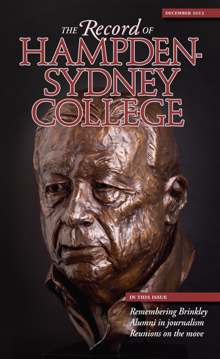 Record of HampdenSydney, December 2012 by HampdenSydney College Issuu