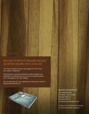 Pinhook Branding LLC 灯饰目录 · Quorum 灯饰 册 2013 Index 第 16 页
