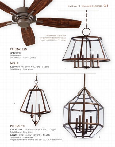 Pinhook Branding LLC 灯饰目录 · Quorum 灯饰 册 2013 Families 第 15 页