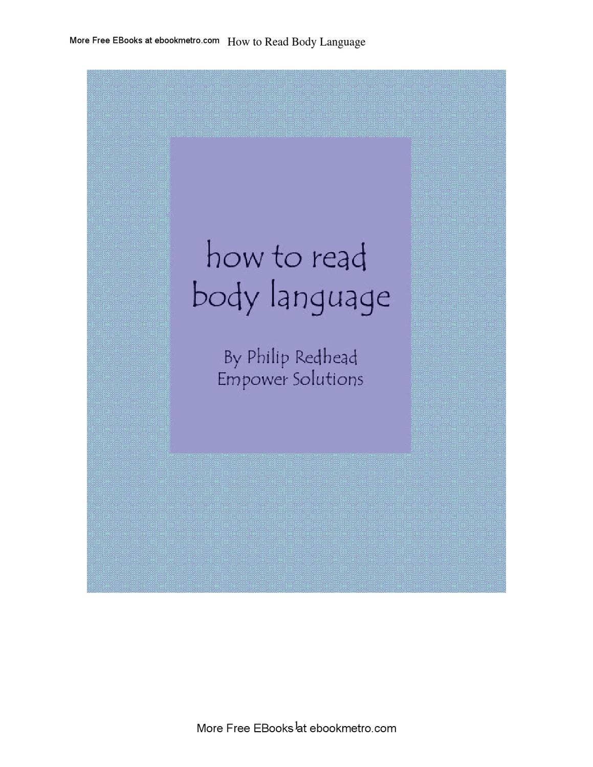 How To Read Body Language by Ranta Brumziede - Issuu