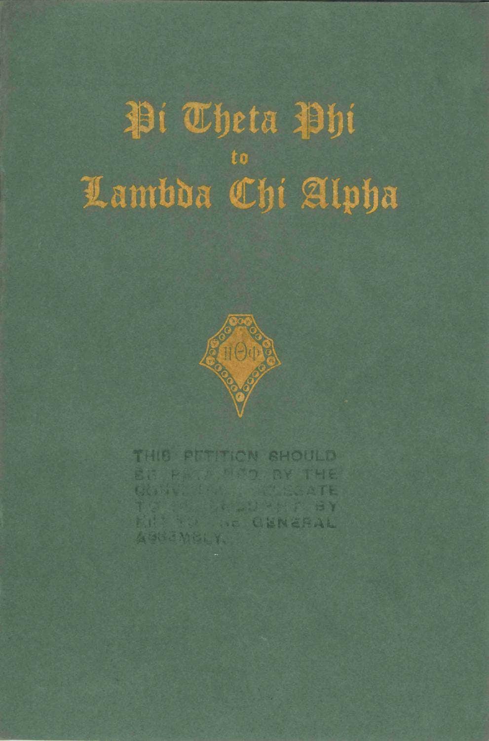UCLA Petition for Chapter - 1929 by Lambda Chi Alpha Fraternity - Issuu
