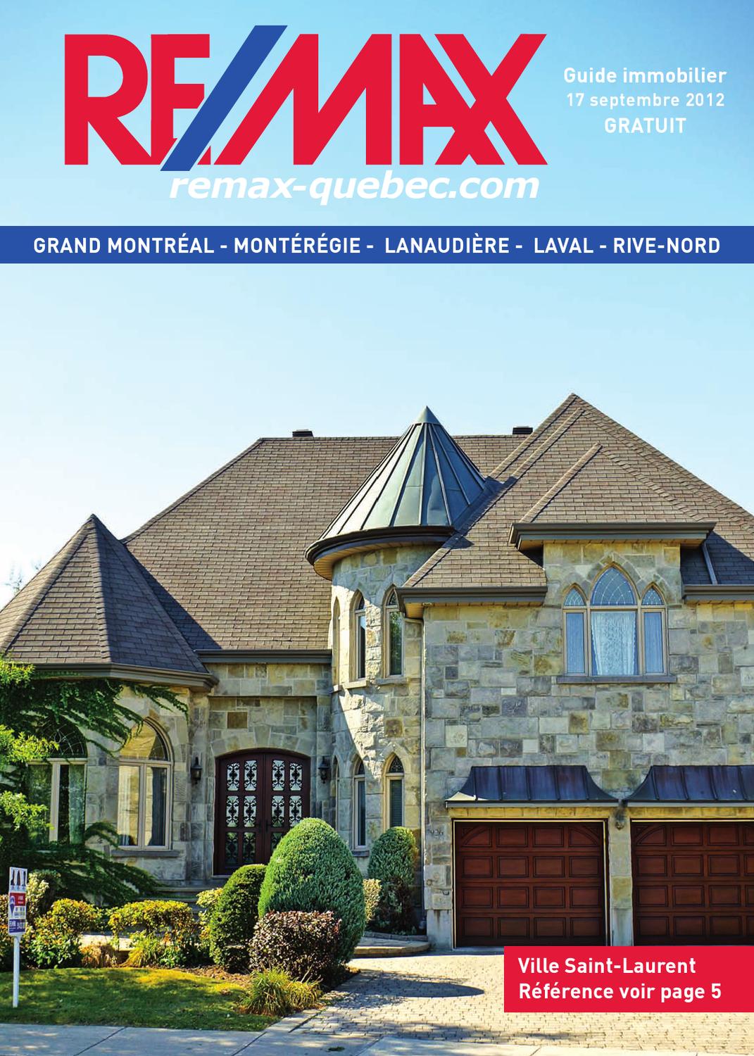 QUEBEC Remax Montreal 17 Sep., 2012 by NextHome Issuu