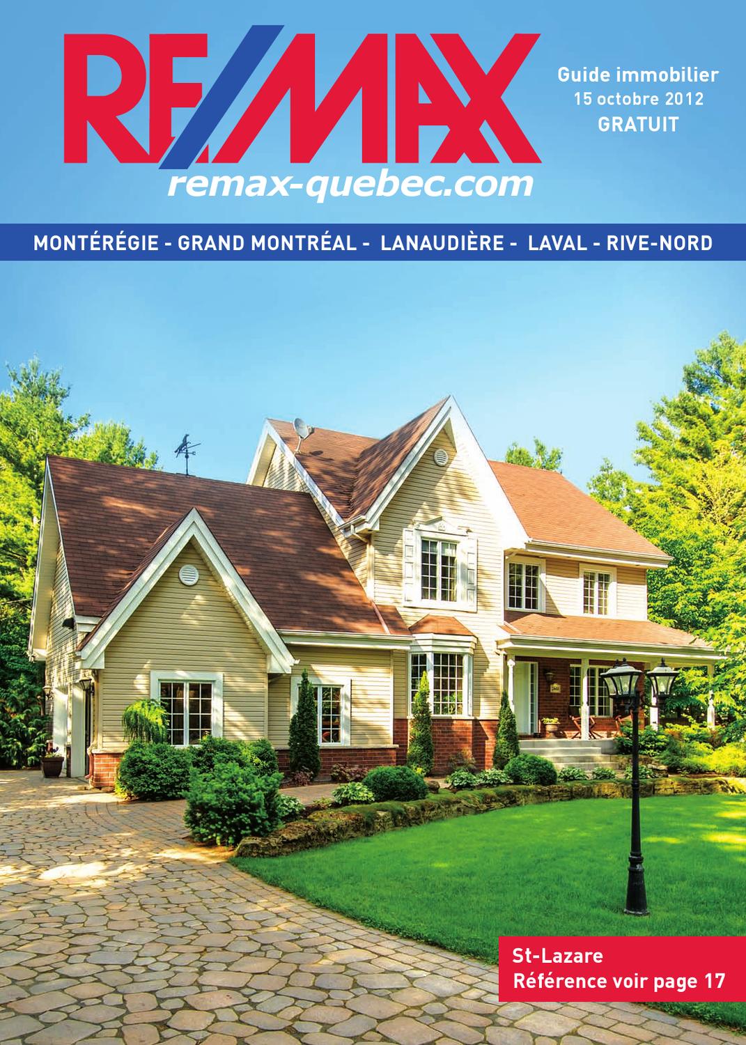 QUEBEC Remax Montreal 15 Oct., 2012 by NextHome Issuu