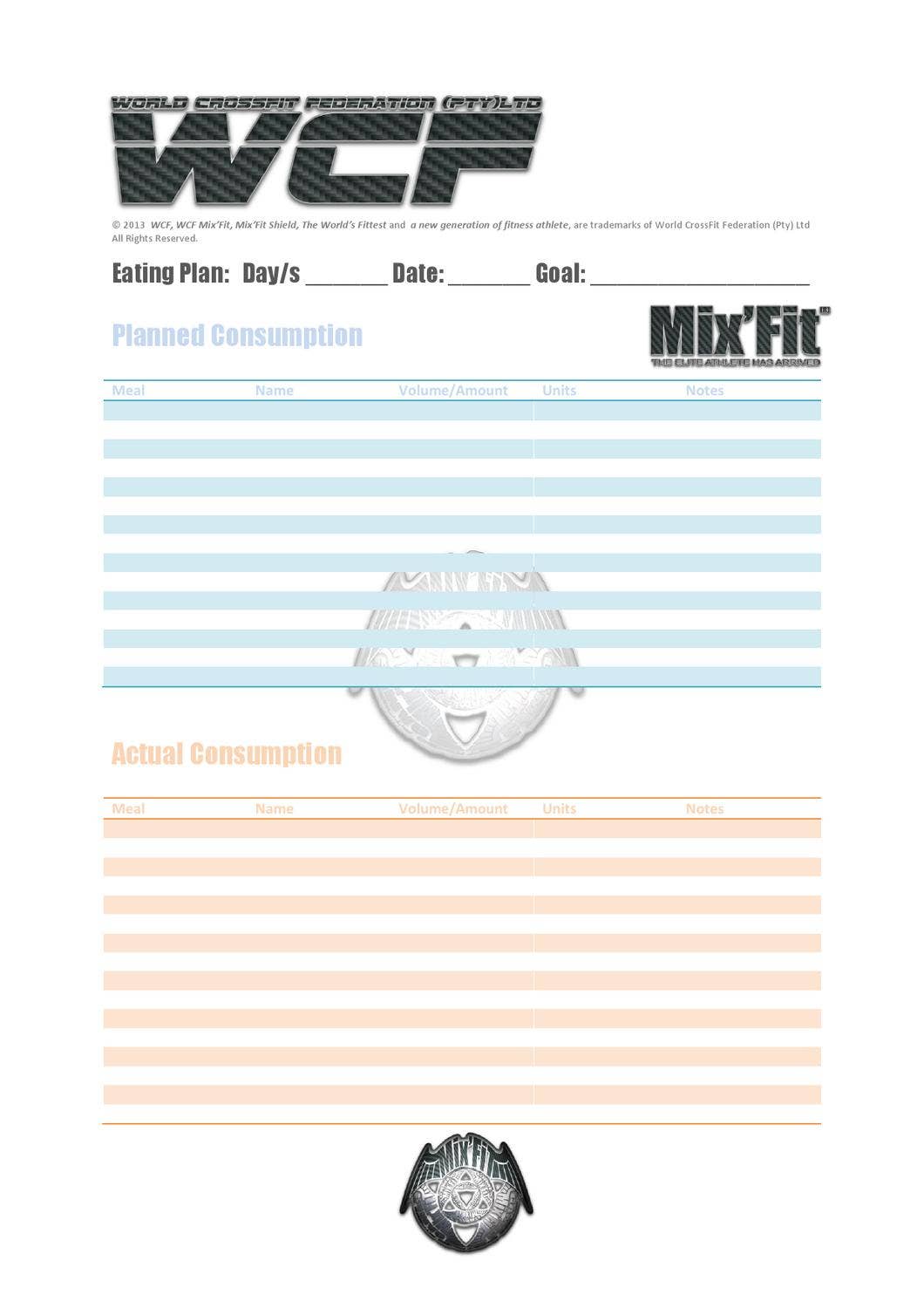 Eating Plan Template by Janus de Lange - Issuu