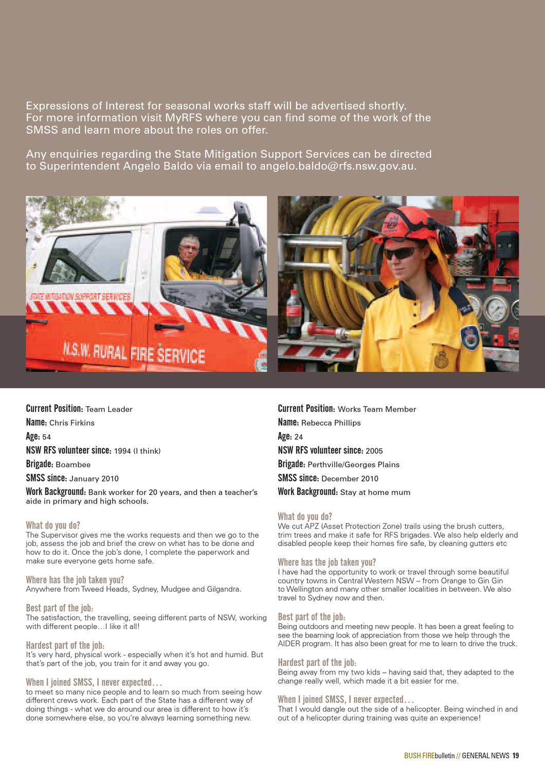 Bush Fire Bulletin Vol 33 No 1 (2011) by NSW Rural Fire Service Issuu