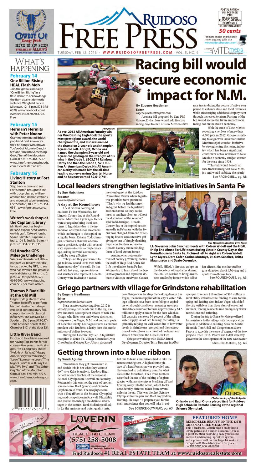 Ruidoso Free Press February 12, 2013 by