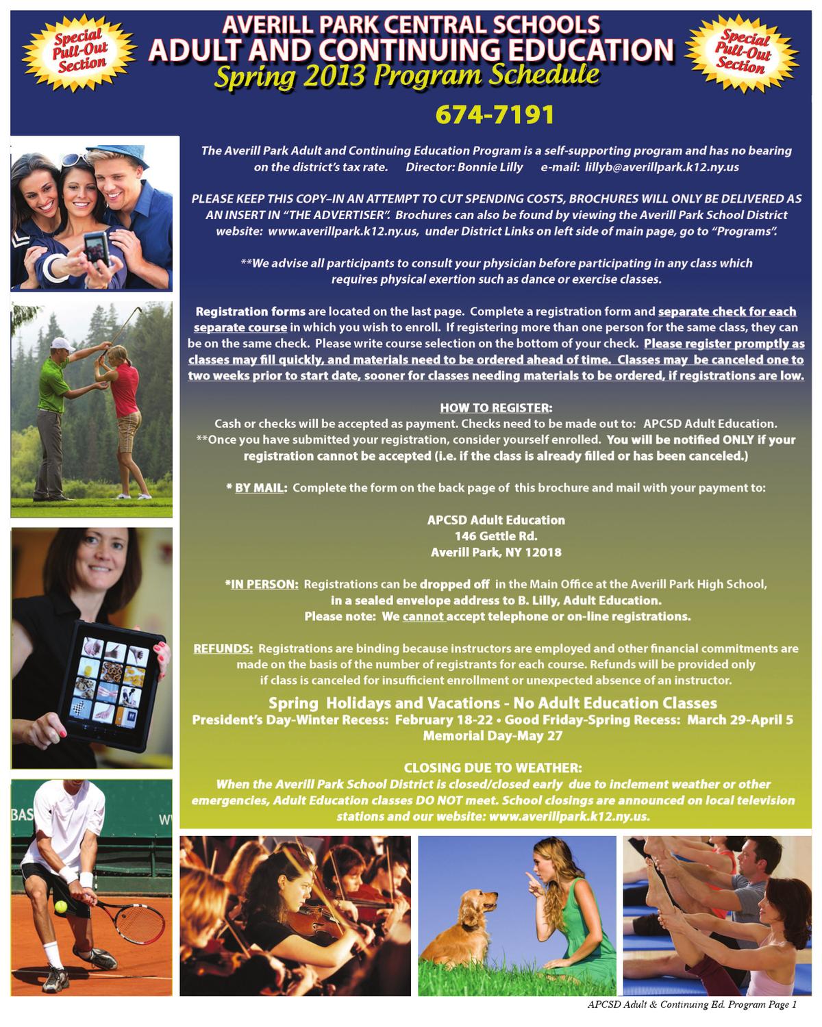 AP School District Continuing Ed by Capital Region Weekly Newspapers