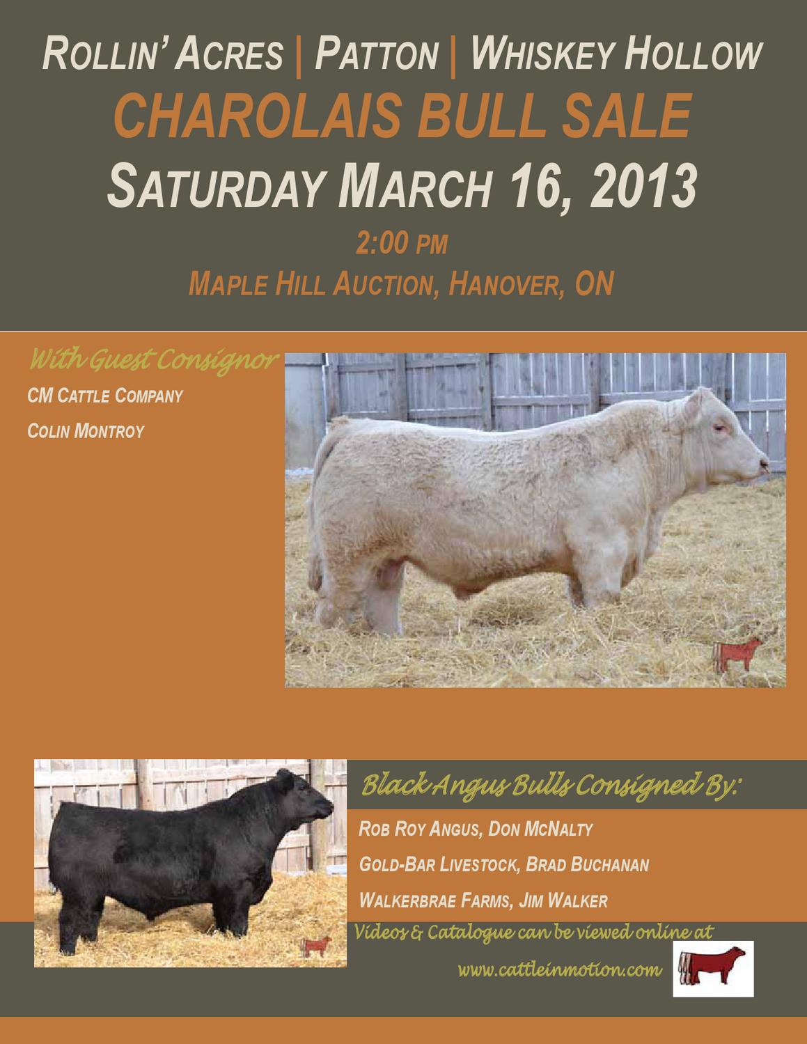 Rollin' Acres Whiskey Hollow Patton Charolais Bull Sale by Cattle In Motion, LLC Issuu