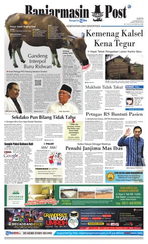 Banjarmasin Post edisi Sabtu, 16 Februari 2013