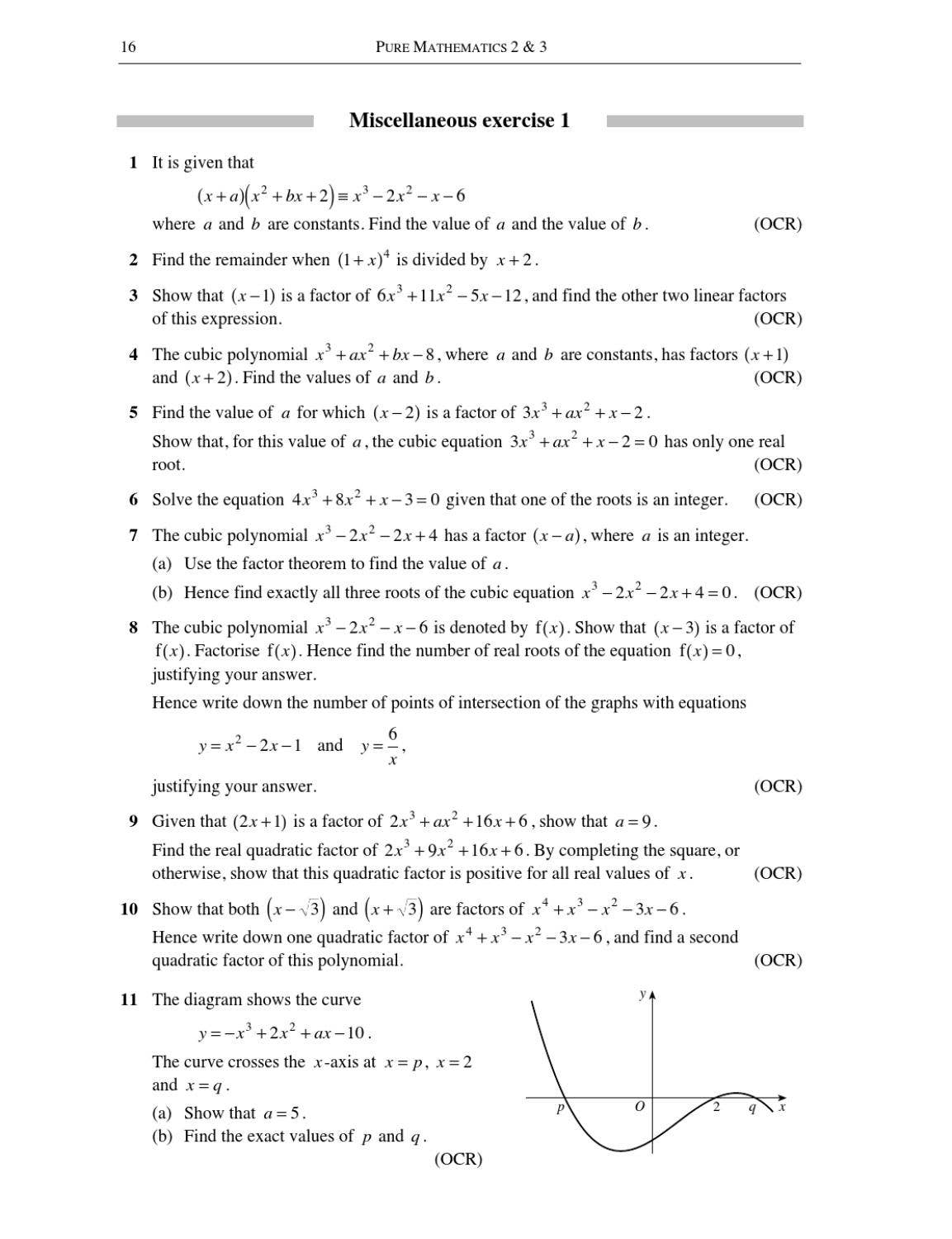 Pure Math Problem High Level Advanced Level Mathematics: Pure Mathematics 2 & 3 by Cambridge ...