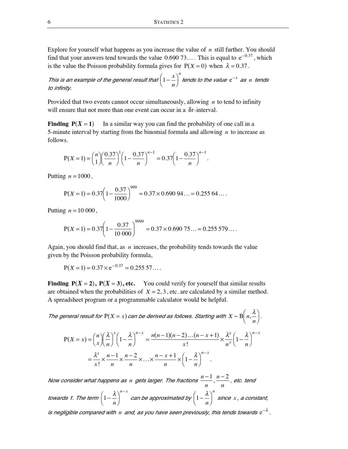 Statiscovd Sample Math Problem Advanced Advanced Level Mathematics: Statistics 2 by Cambridge International ...