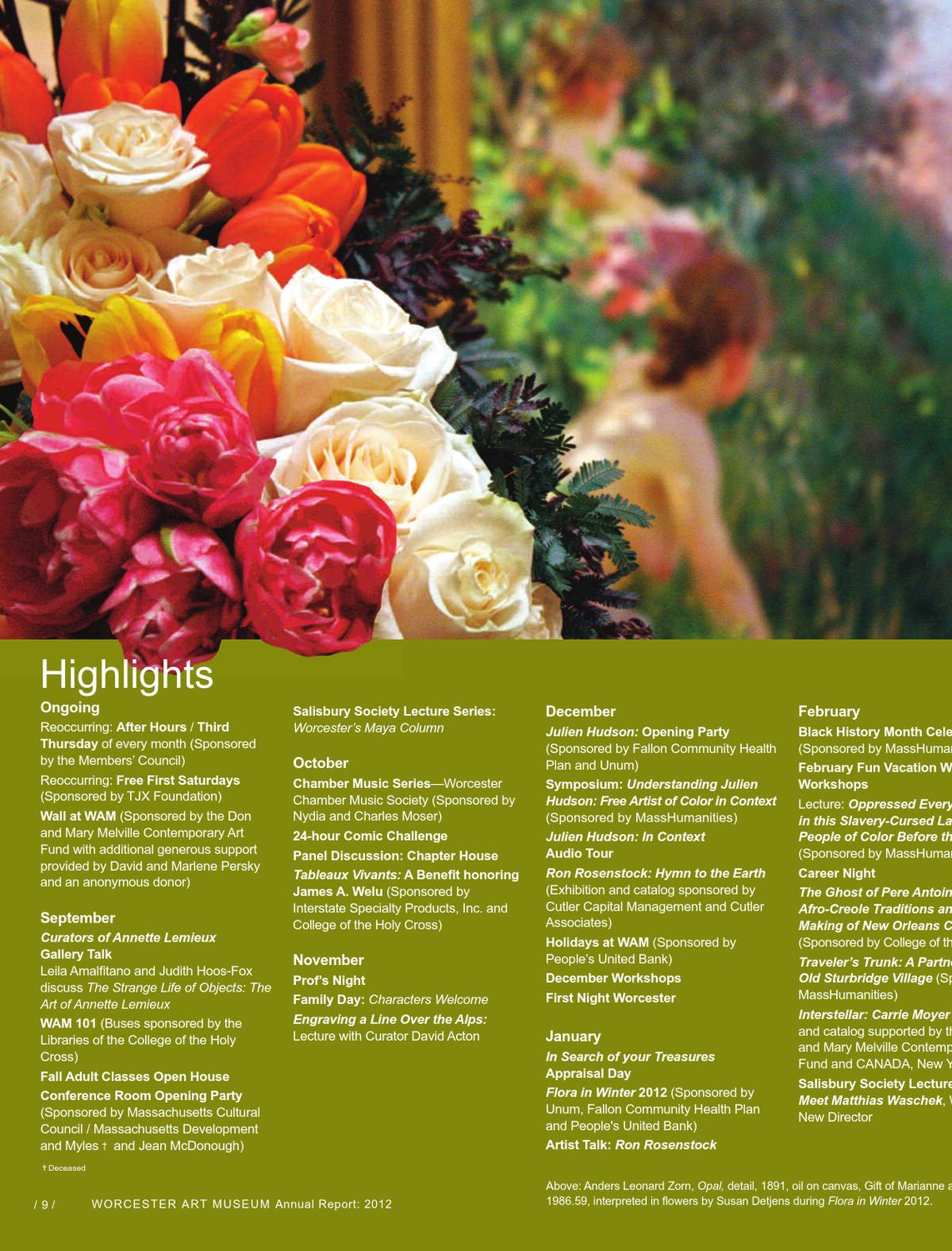 Worcester Art Museum Annual Report Fy12 By Worcester Art Museum Issuu