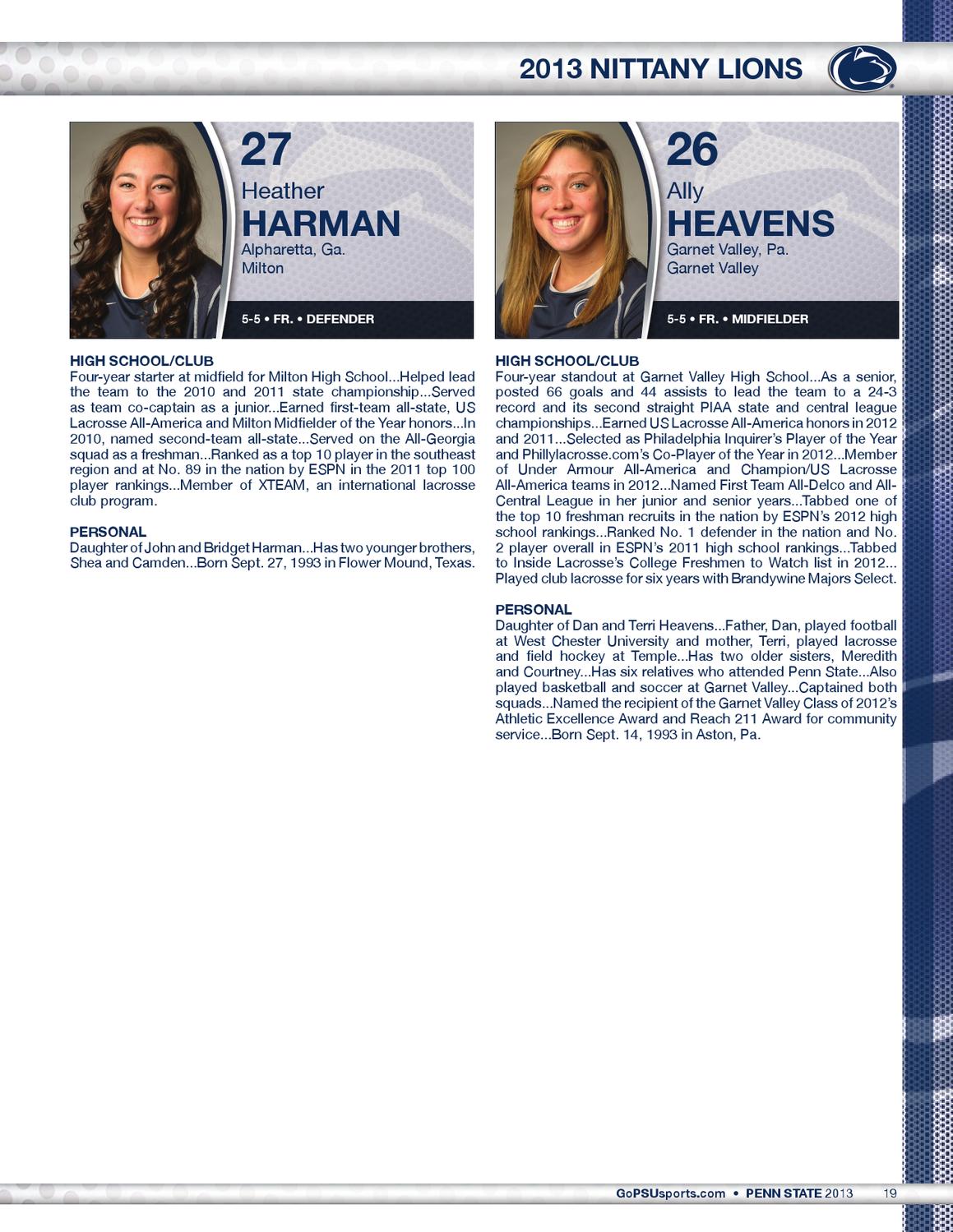 2013 Penn State Women's Lacrosse Yearbook by Penn State Athletics Issuu